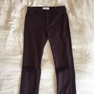 Maroon Pacsun skinny jeans